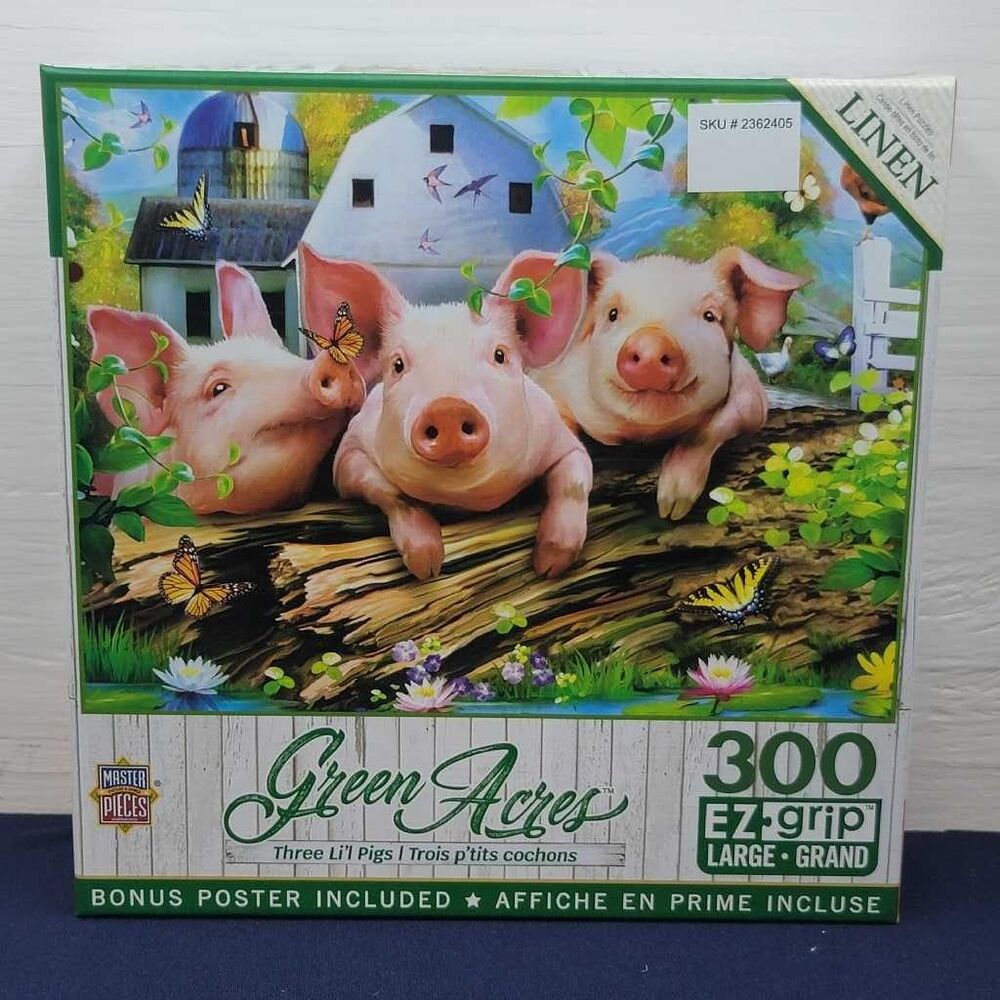 Master Pieces Green Acres Three Li'l Pigs 300 Piece Jigsaw Puzzle